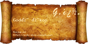 Godó Ákos névjegykártya