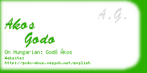 akos godo business card