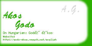 akos godo business card